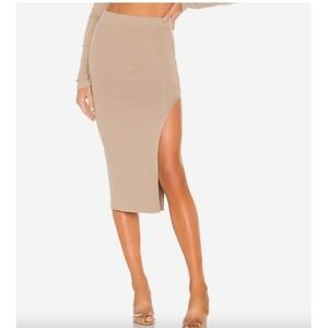 Cotton Citizen Capri Maxi Skirt Navy Blue Ribbed Knit W5403165 SPRNV Size M